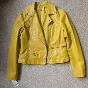 NWT Yellow moto jacket